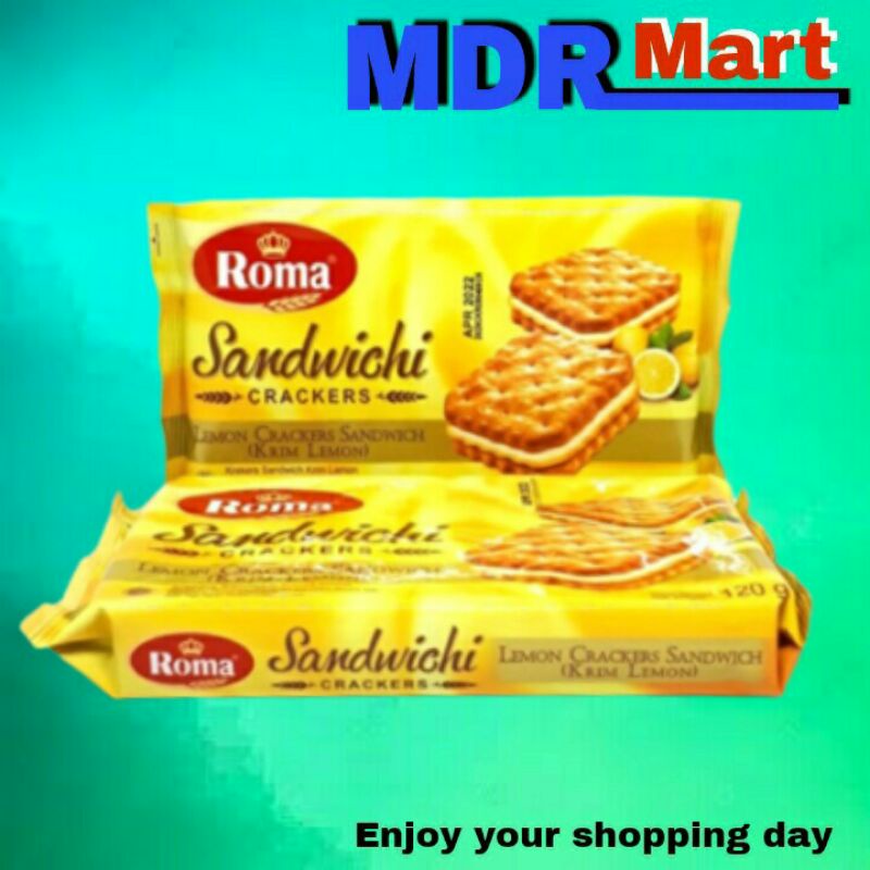 

ROMA SANDWICHI BISKUIT CRACKERS LEMON 120 GRAM