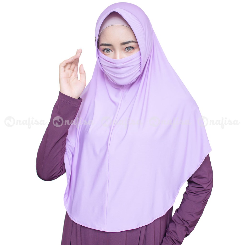 Jilbab Nafisa Fritania/Hijab Masker Instan/Kerudung Anti debu