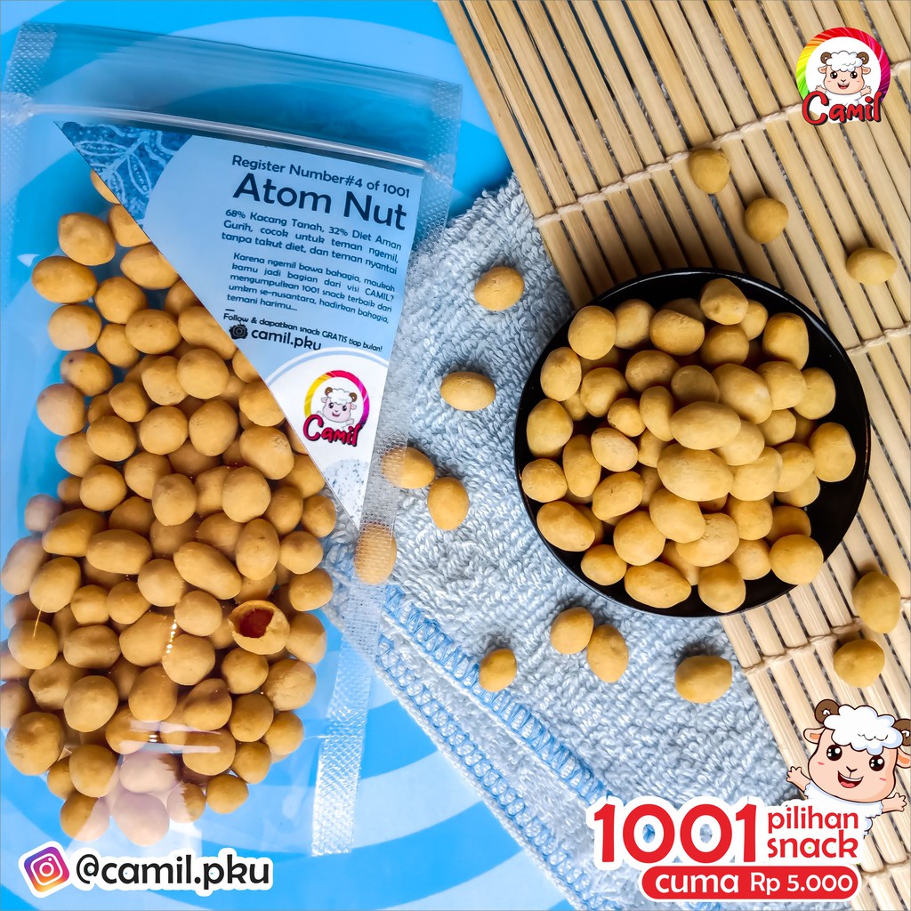 

[CAMIL REG.0004] ATOM NUT , CEMILAN / SNACK KACANG ATOM