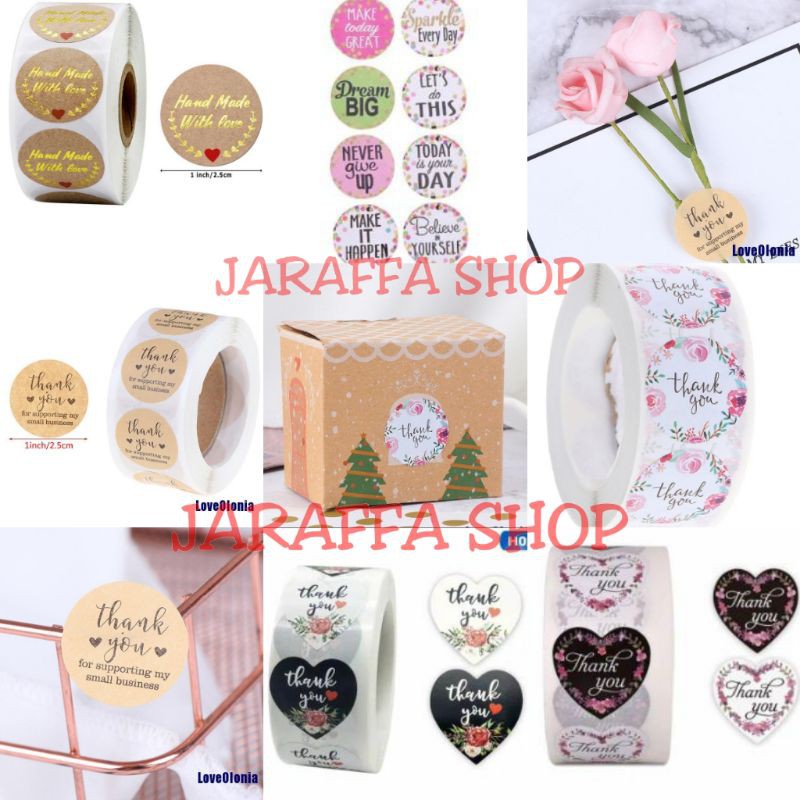 

JRA STICKER THANK YOU STICKER KEMASAN HAMPERS GIFT KADO STICKER HOMAMADE WITH LOVE STICKER QUOTES