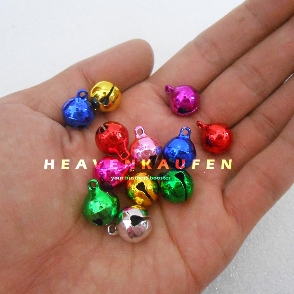 Lonceng Klintingan Metallic Bell Krincingan 12 mm Warna Warni Per Lusin Untuk Klintingan Craft DIY Hewan Peliharaan Dll