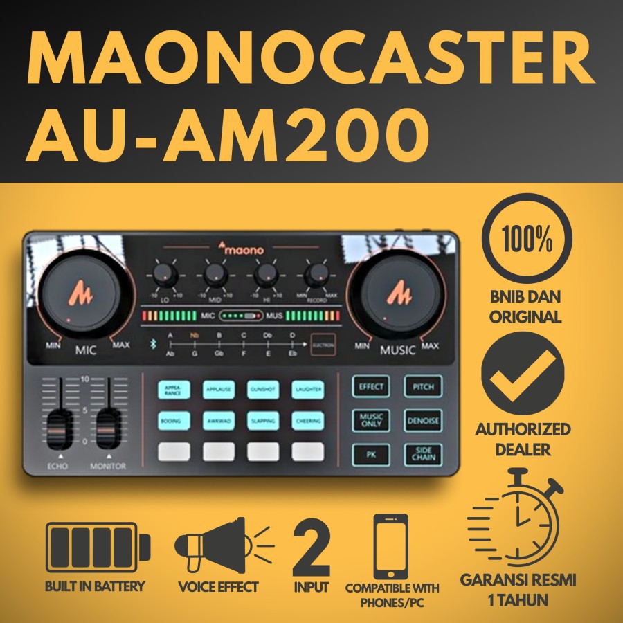 SOUND CARD EXTERNAL MAONO AU-AM200 MAONOCASTER PODCAST STUDIO RECORDING