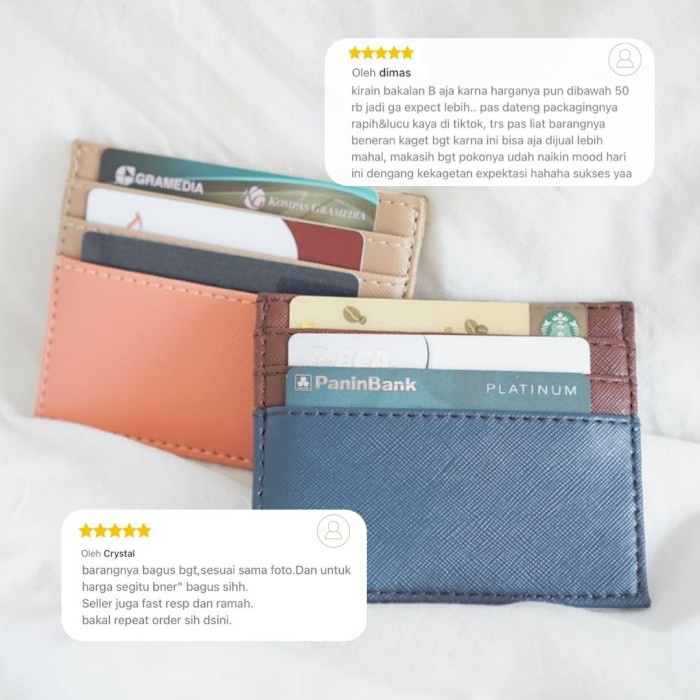 

READY Two Tone card Holder - Pink Latte PROMO