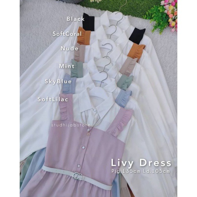 Livy Dress Korea Style / Baju Muslim Wanita Terbaru 2022 / Dres Remaja Kekinian / Dress Busui / Gami