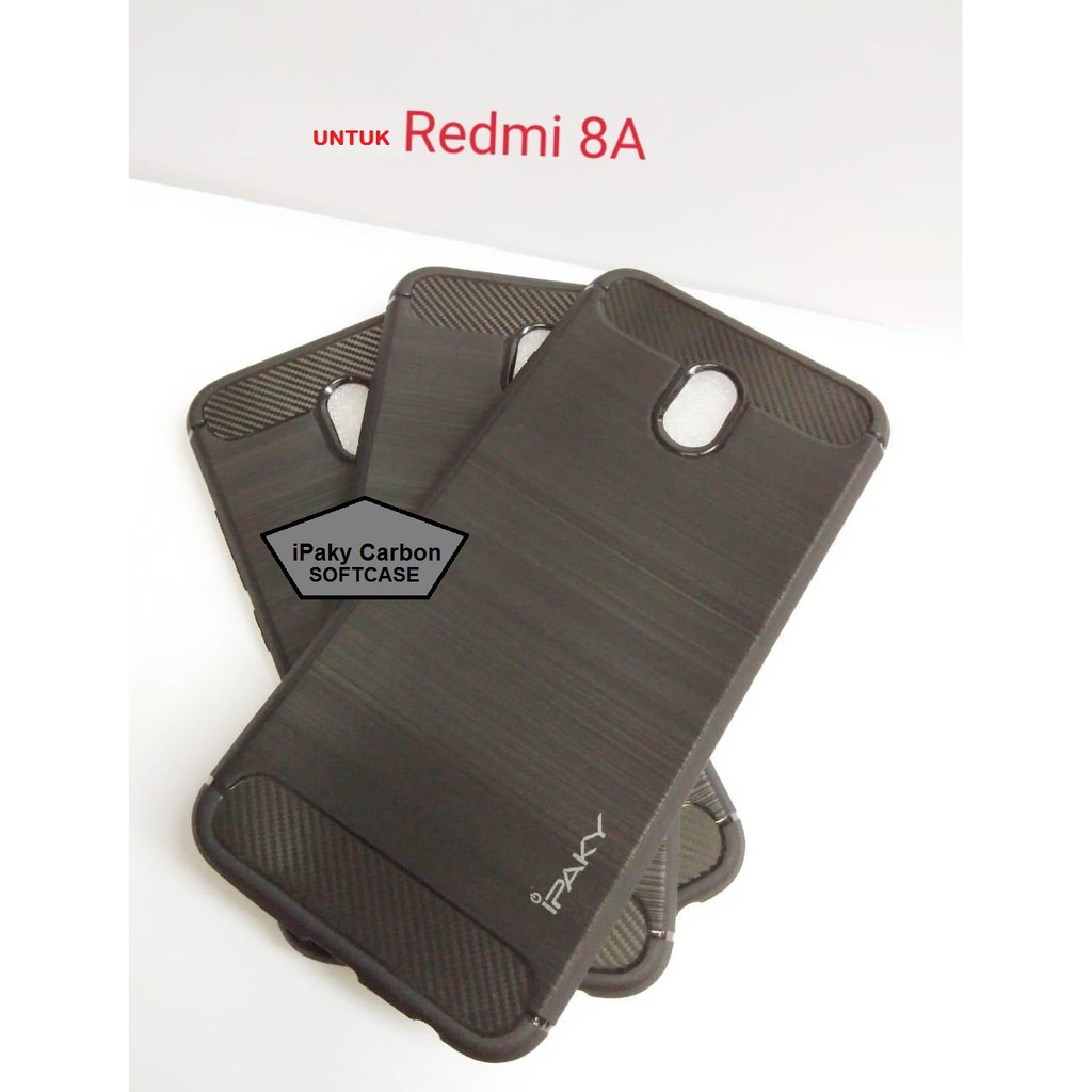 H8 Case Xiaomi Redmi 8A seri iPaky Carbon Softcase Hitam