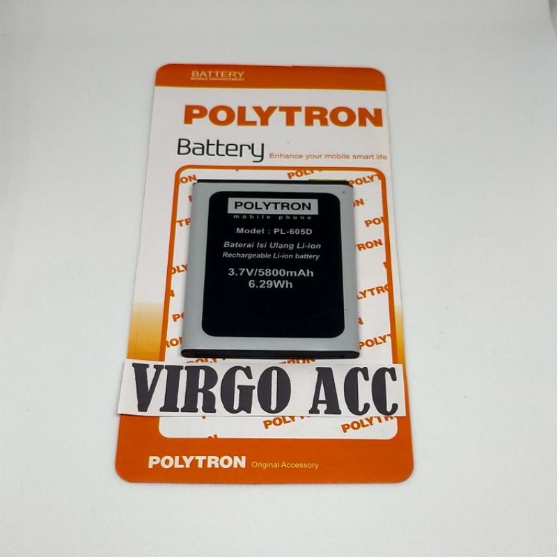Baterai Battery Batre Polytron Rocket S1/S2 R2457/R2452 PL-605D/PL-6Q5A Original Battery Hp