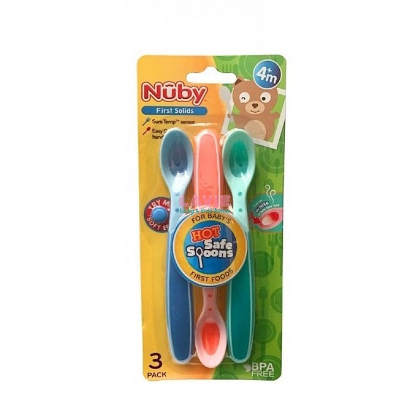 Nuby First Solids Hot Safe Spoons 3pcs