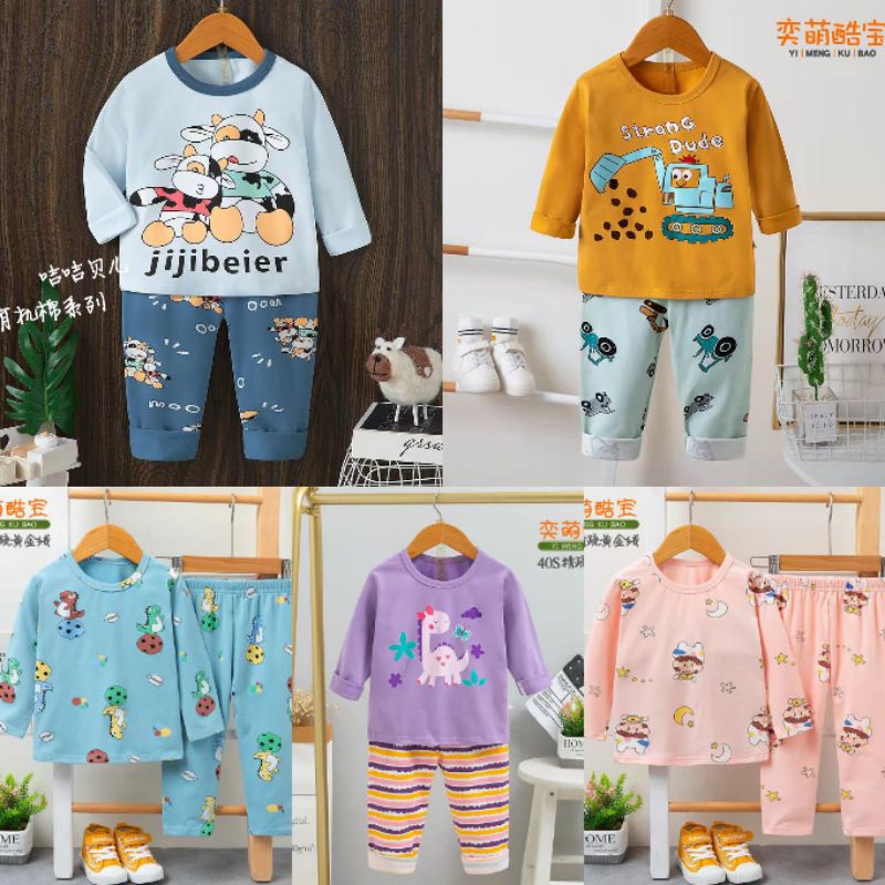 KU BAO Piyama Baju Tidur Anak Import Usia 1-9 Tahun PP