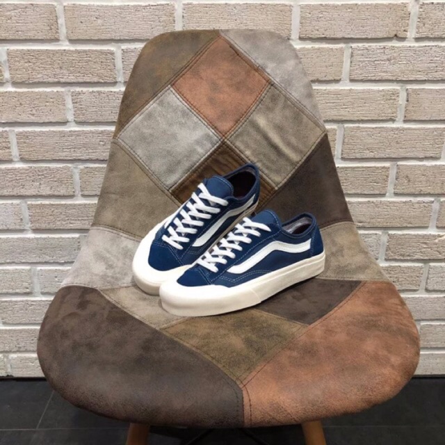 Sepatu vans oldskool style 36 sf decon blue navy