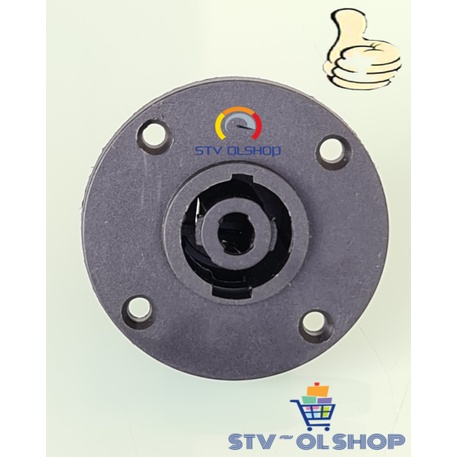 Soket spikon Bulat Hitam besar / socket Speacon Bulat