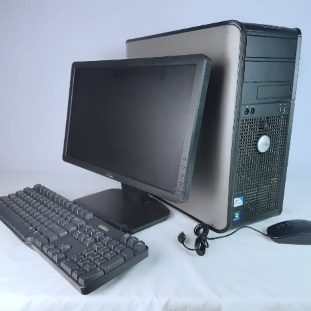Paketan cpu dell core 2 duo dan lcd dell