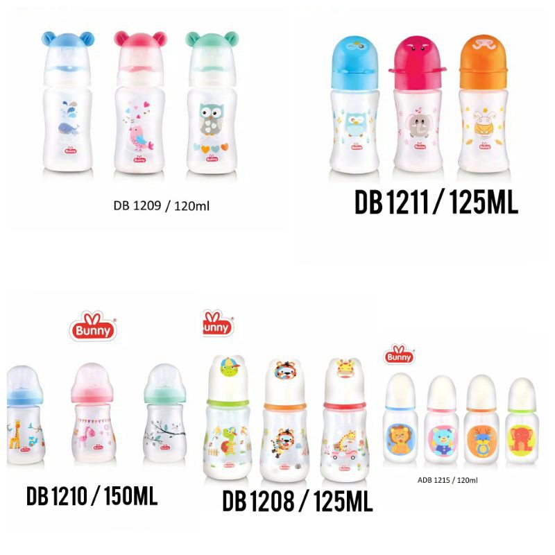 TERLENGKAP! Botol susu karakter lusty bunny ORI 120ml 250ml