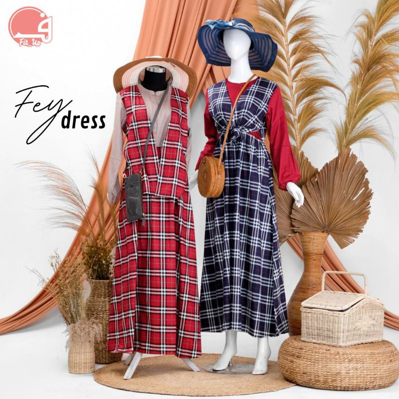 Gamis Kotak Kombinasi Polos Fey by fitup