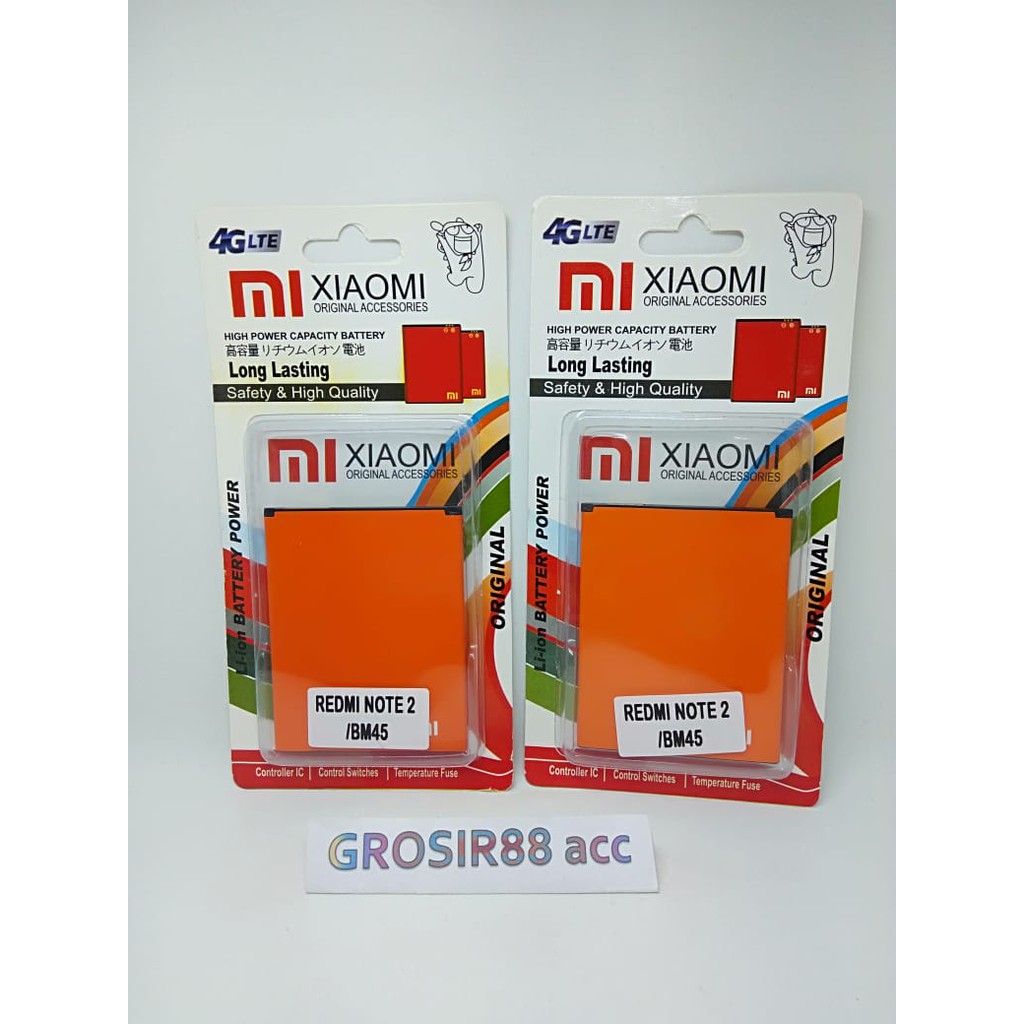 BATERAI ORIGINAL XIAOMI REDMI NOTE 2 / BM45 - BATRE REDMI NOTE2