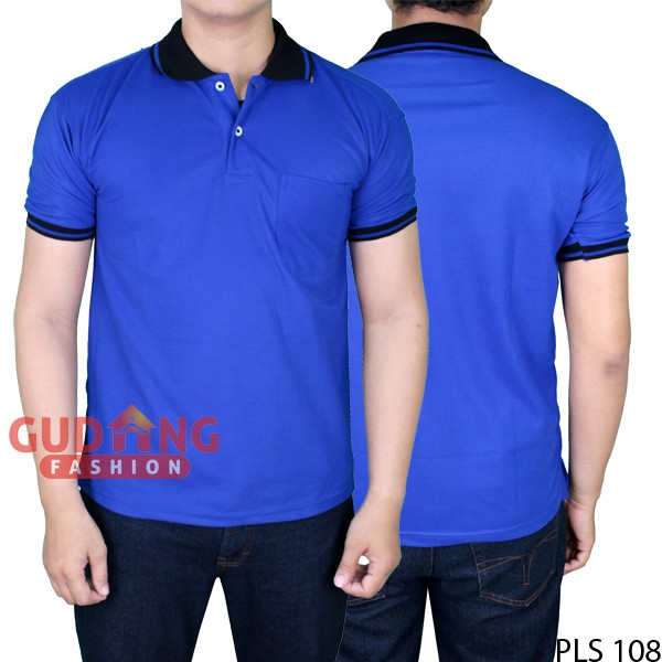 Kaos Berkerah Polos Pria PLS 108