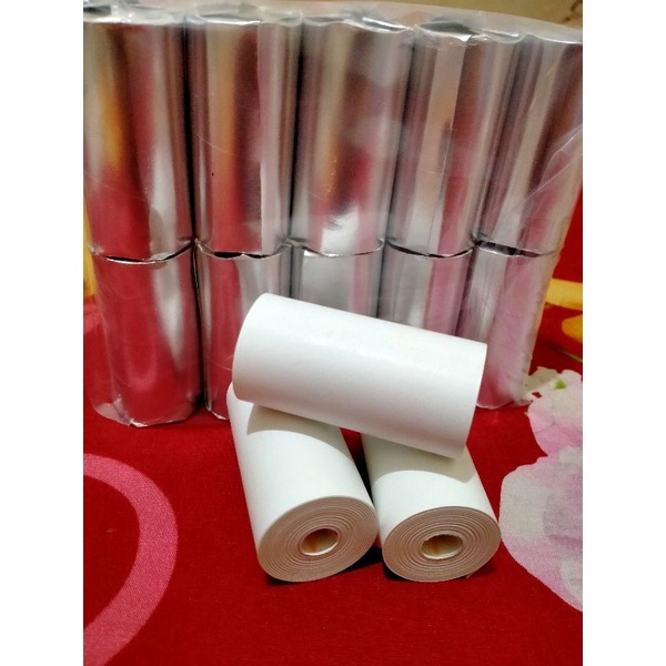 

kertas thermal 57x28 cocok utuk semua mesin EDC printer bluetooth