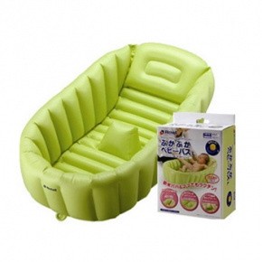 RICHELL Inflatable Soft Baby Bath L | Bak Mandi Bayi Tiup Portable Baby Bathtub Richel
