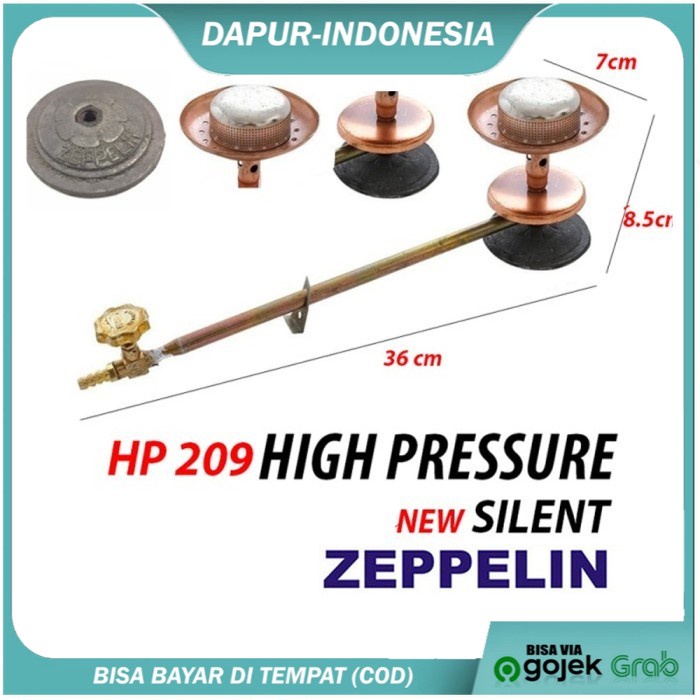NEW Kompor Gas semawar zeppelin HP 209 (SILENT) ORI