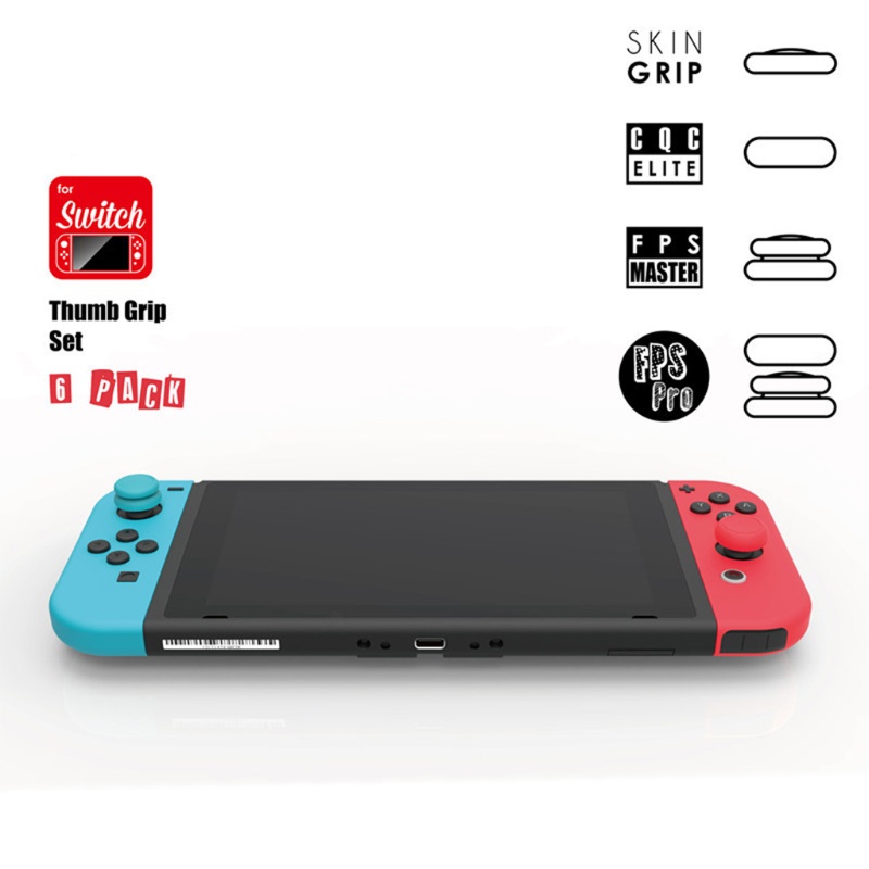 Btsg 6buah Thumb Grip Caps Untuk Switch Lite Controller Joystick Cover Thumbstick