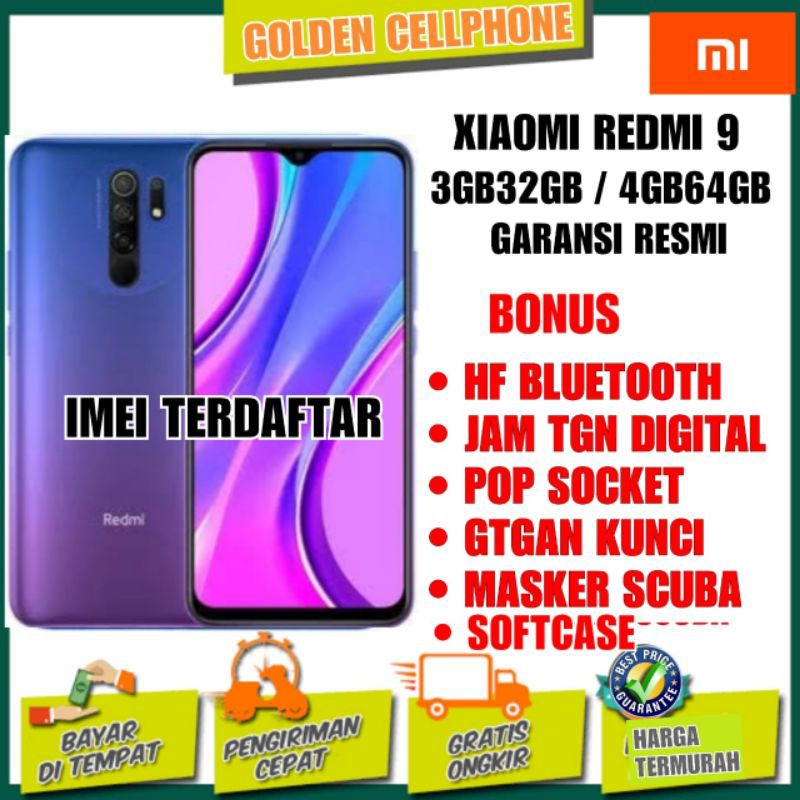 XIAOMI REDMI 9 & 9c 4/64 & 3/32 GARANSI RESMI-1