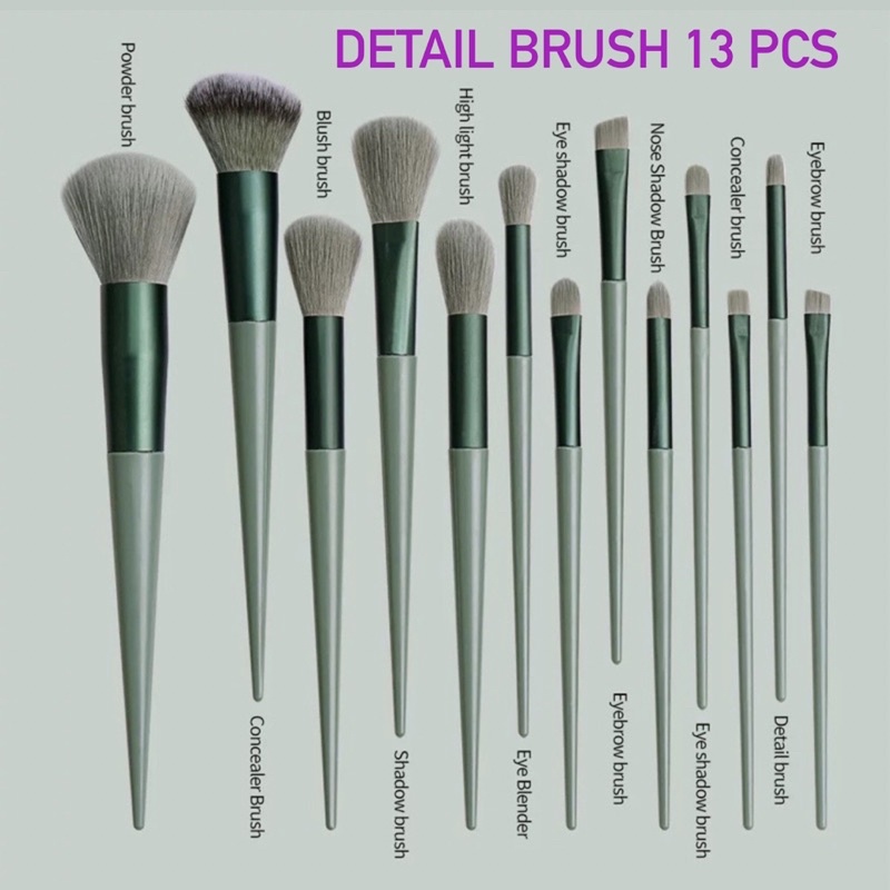 Bisa COD Set Brush Makeup 8 in 1 Set Brush Makeup 13 in 1 Kuas Make up 8in1 Kuas Make up 13in1 Makeup Tools Eyeshadow Blush on Contour