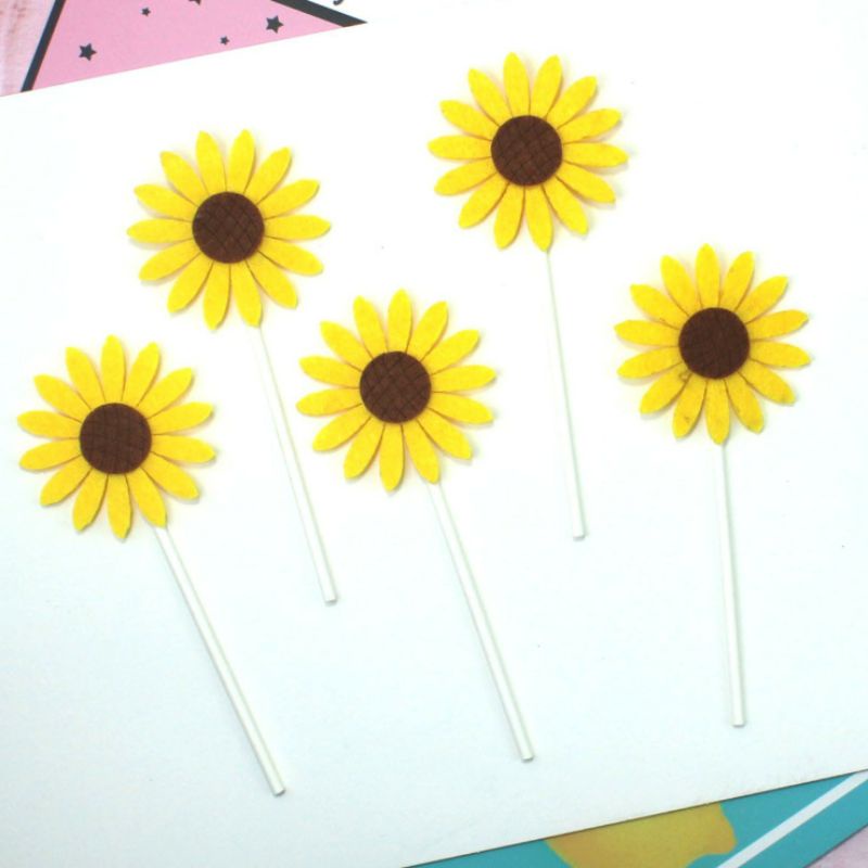 Cake Topper Sun Flower / Bunga Matahari