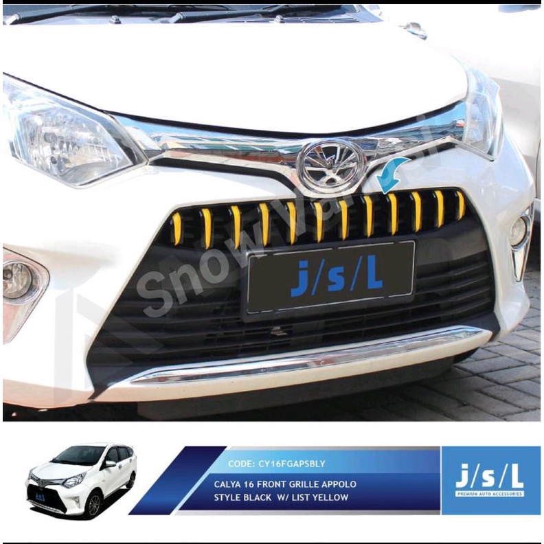 JSL Appolo Grill Depan Calya Front Grille Black Yellow