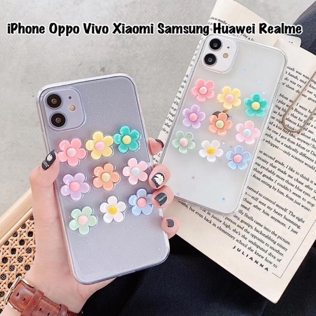 Flowery Case Samsung S22 S22plus S22 ultra S21 plus S20 S10 S9 S8 S7 S6 S5 edge M22 M33 A03 A03 Core