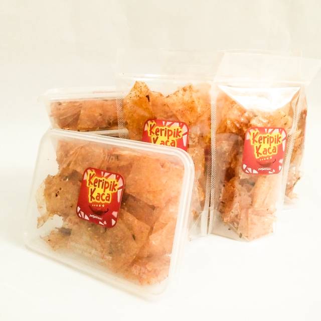 

keripik kaca / keripik kaca box / pouch / keripik beling / kripca / cemilan / ayam bawang / cabe ijo