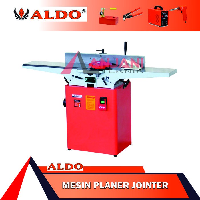 ALDO MJT-08 MESIN SERUT KETAM PASRAH KAYU 8INCH PLANER JOINTER 8 INCH