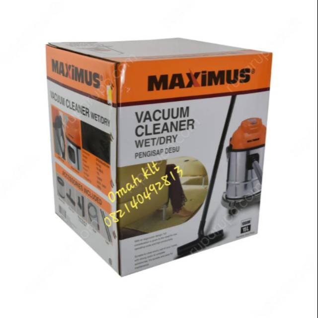 maximus vacum cleaner vakum penghisap debu wet&dry basah kering 15L