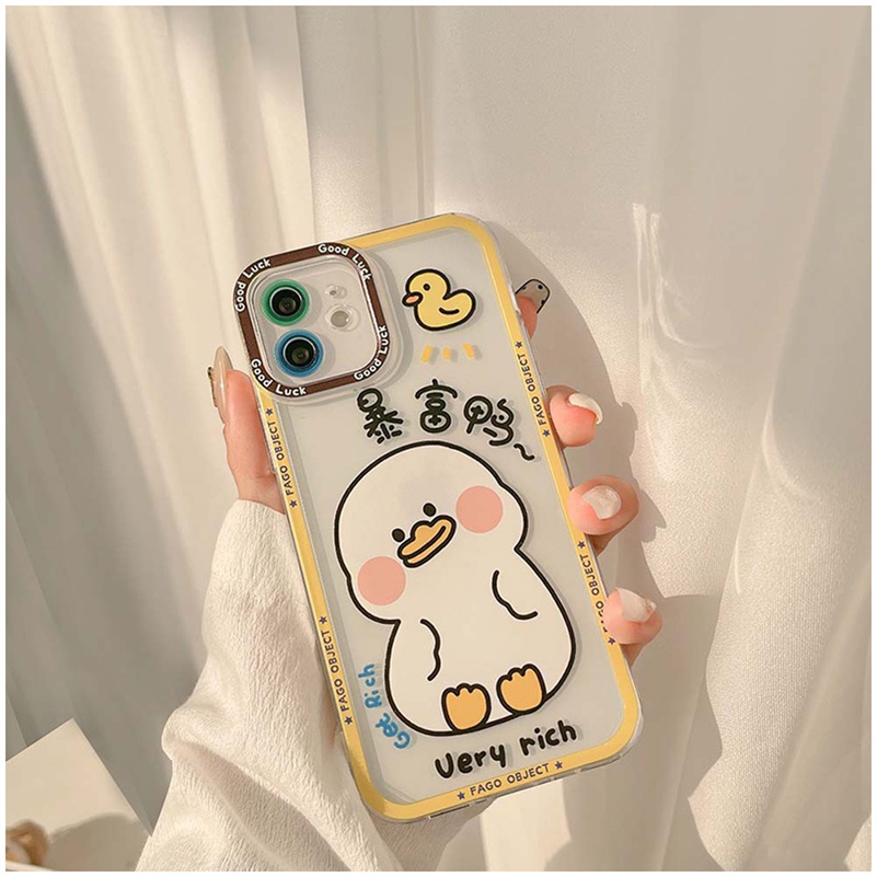 Soft Case Silikon Motif Bebek Putih Untuk Xiaomi Redmi Note 11 11s 10s 9 8 Pro 10A 10C 10 9A 9C 9T Mi 11 Lite 11T Pro Poco F3 X3 NFC Pro