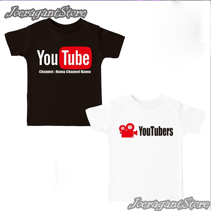 Kaos Baju Anak Youtube Logo Youtubers Bisa Pakai Channel Kamu Kaos Internet
