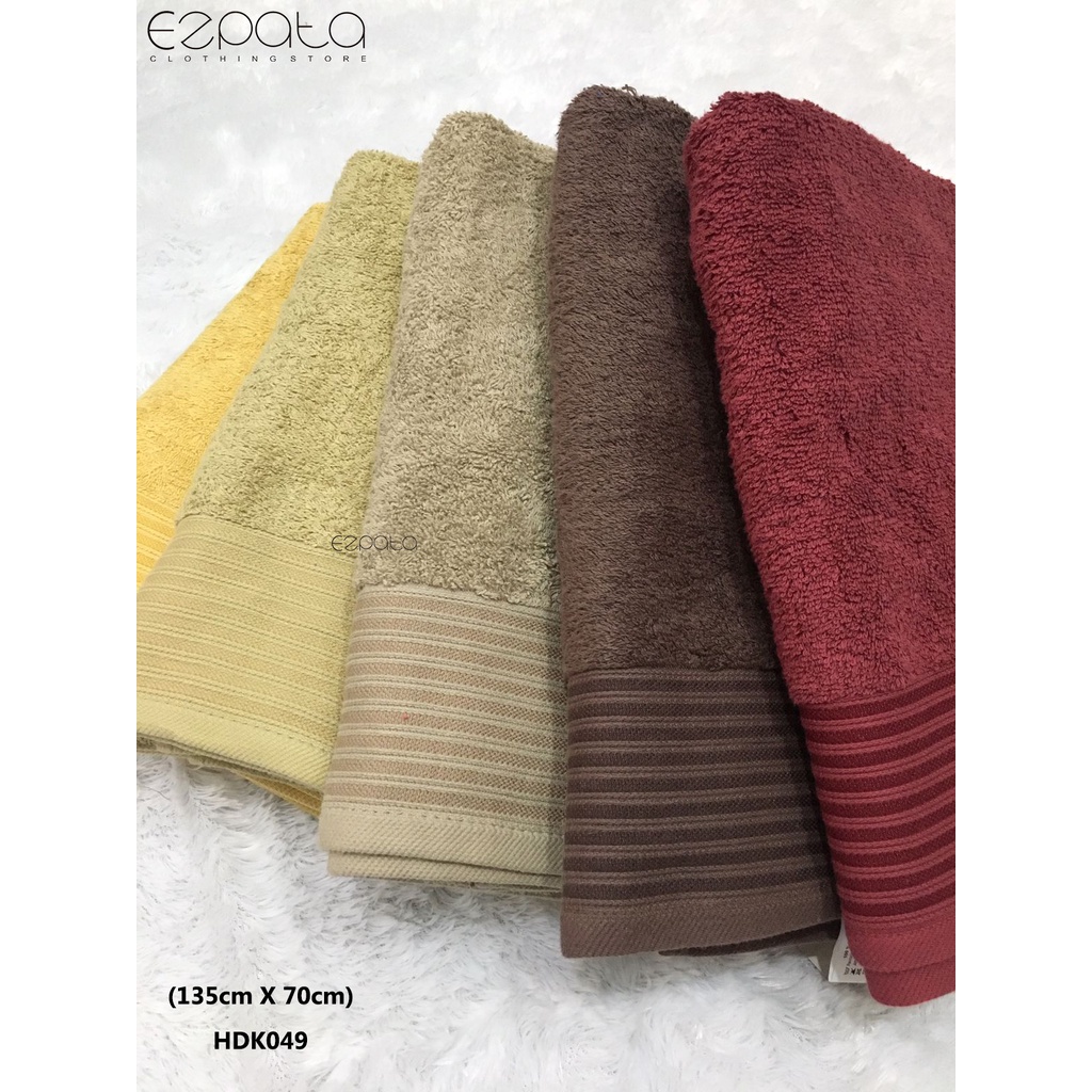 Ezpata Handuk Mandi Dewasa Jumbo Besar ukuran 135X70cm Polos Warna Warni RANDOM Murah Mudah Menyerap Air