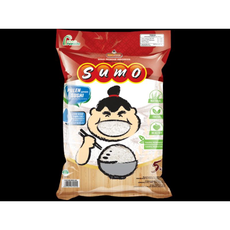 

ADY78 Beras Premium SUMO 5Kg Tanpa DICUCI tetap BERSIH