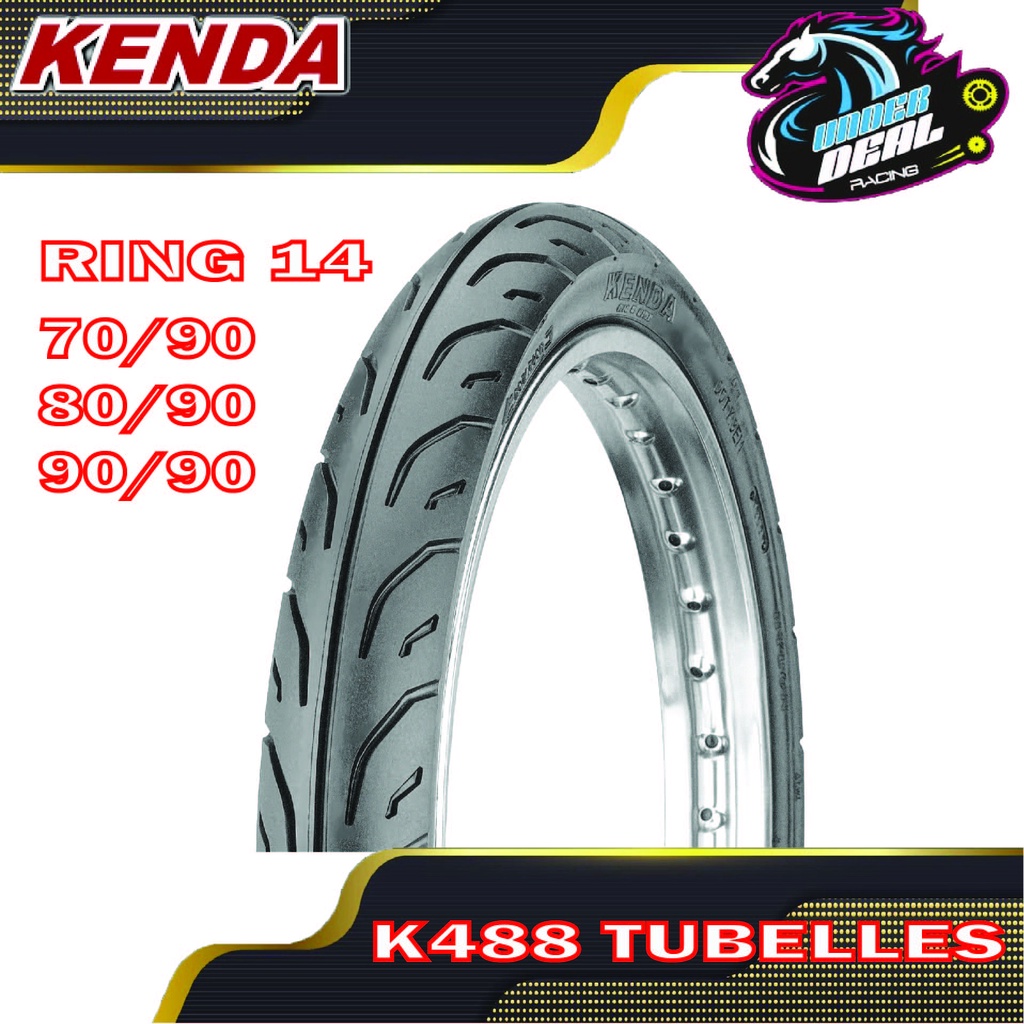 Ban Motor Matic Kenda K488 Tubless Ring 14 Uk 70/90 80/90 80/80 100/70