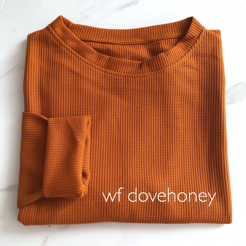 longsleeve rib basic sweater premium baju lengan panjang KALLYOUTFIT-WF DOVEHONEY