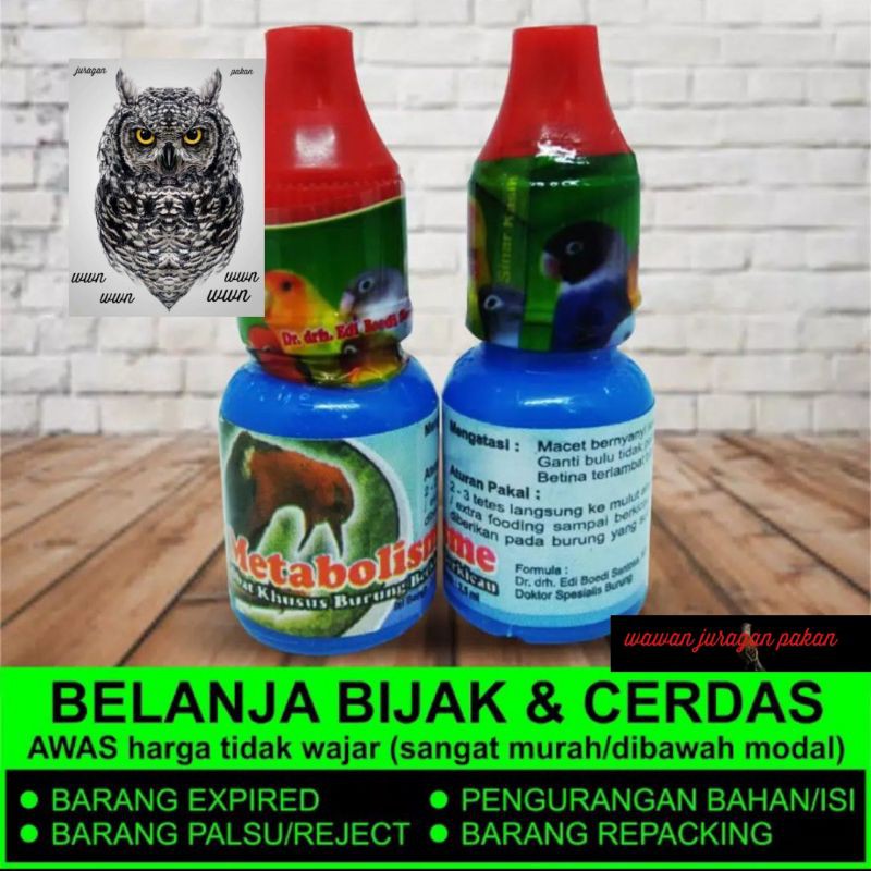 METABOLISME obat burung, obat burung macet