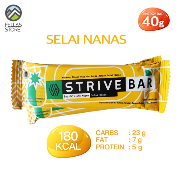 Strive - Energy Bar Bite 40g Selai Nanas