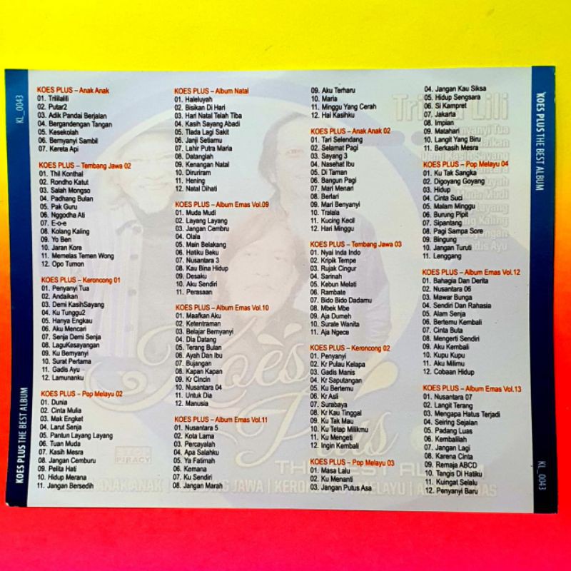 Kaset Mp3 Lagu Musik Koes Plus The Best Album Shopee Indonesia