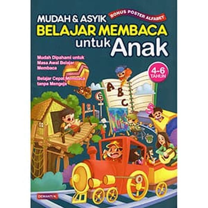 Buku Mudah And Asyik Belajar Membaca Untuk Anak Bonus Poster Alfabet