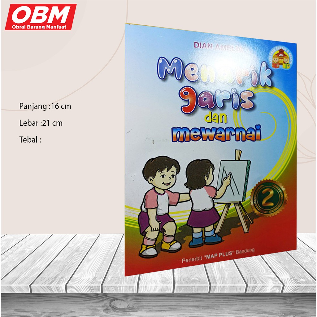 BUKU ANAK : MENARIK GARIS &amp; MEWARNAI BUKU 2