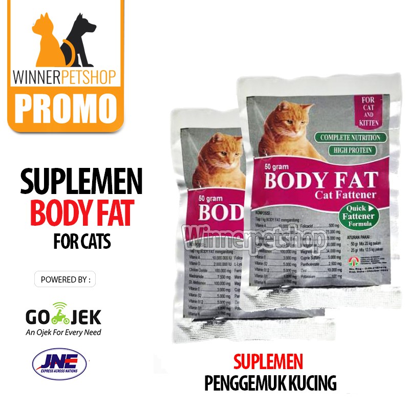 Jual Bodyfat 50gr / Bodyfat / Penggemuk kucing / Body fat / Penggemuk