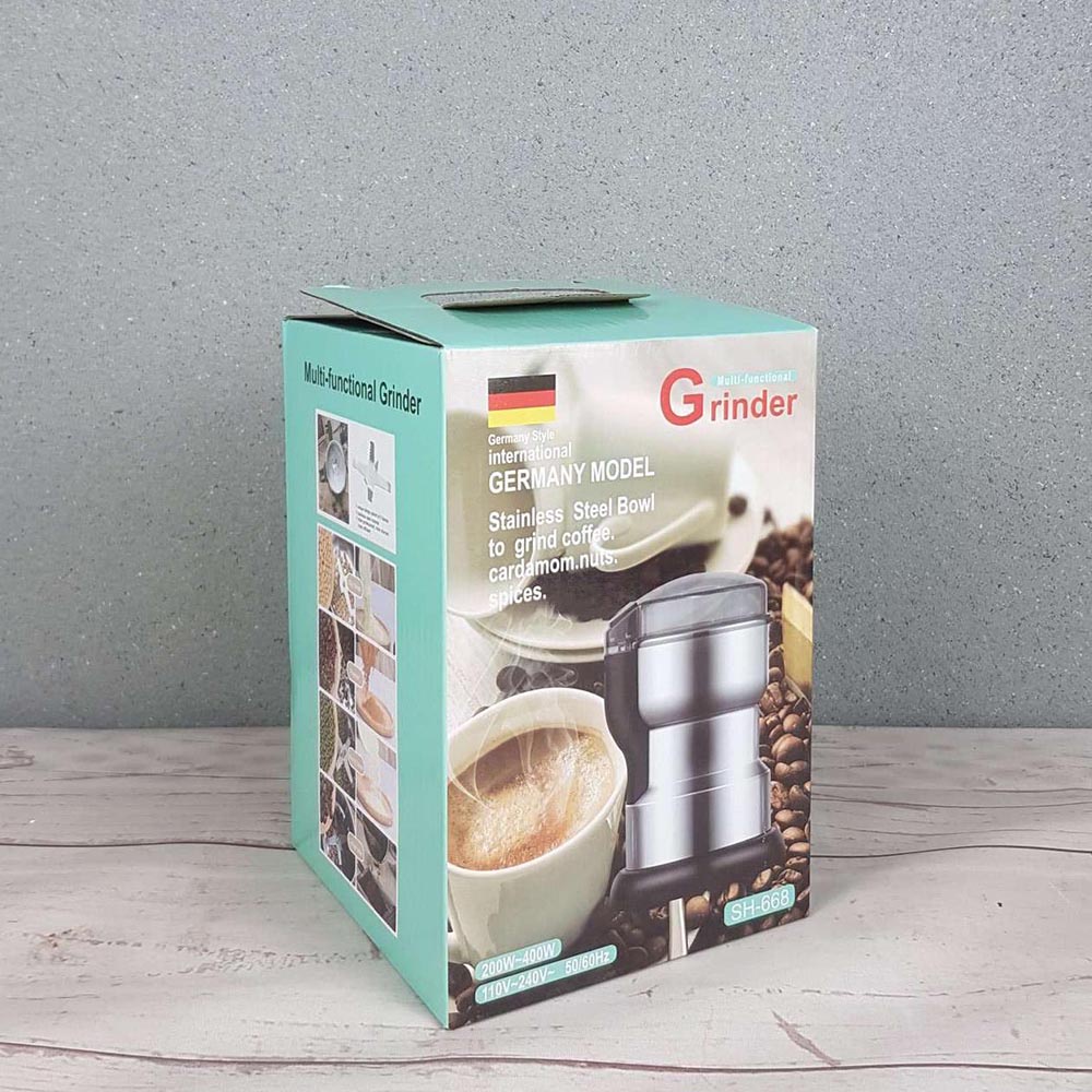 gs8a alat penggiling kopi bumbu dapur electric coffee grinder 200w Alat mesin penggiling grinder biji kopi elektrik/ coffe grinder/ kacang bijian /gilingan bumbu/ lada/ merica rempah dapur Murahsh668 alexd silver Or-i