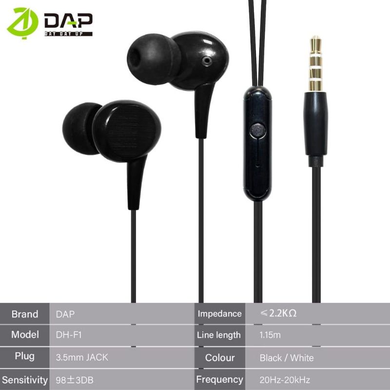 HEADSET DAP DH-F1 SOUND BASS / EARPHONES / HANDSFREE