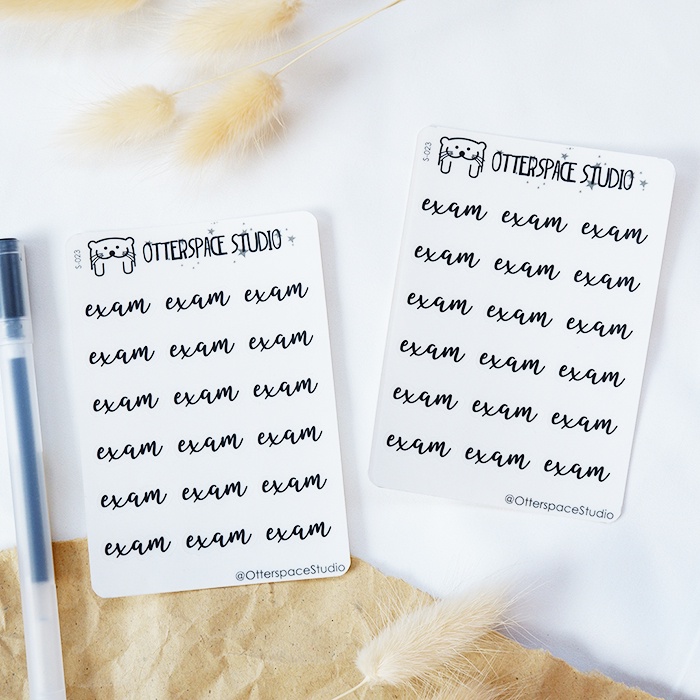 

Otterspace Studio | 023 Exam Clear Functional Sticker - Ujian Stiker Transparan Planner / Bullet Journal Bujo