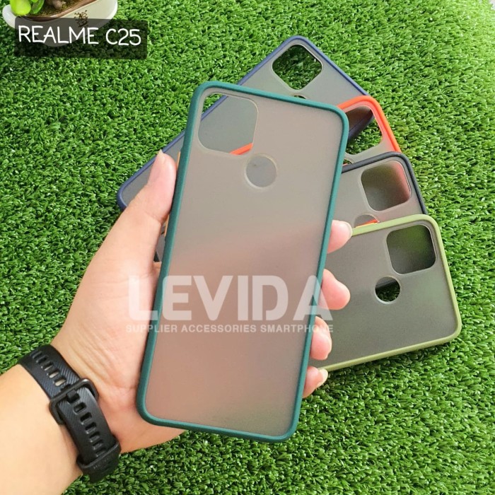 CASE REALME C25 SOFT CASE MATTE FROSTED CASE AERO FULL CAMERA
