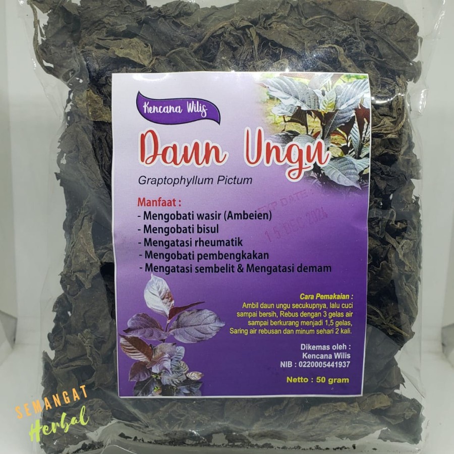 

Daun Ungu kering 50 gram Kencana Wilis