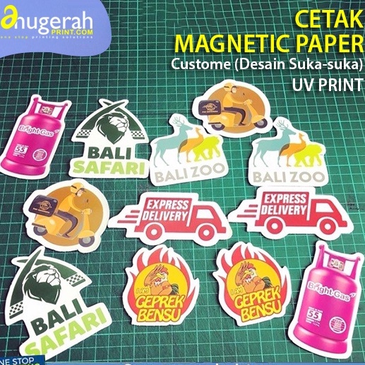 

Cetak Magnetic Paper Stiker Kulkas, Hiasan Kulkas, Magnet Kulkas Custom Full Color (Print Laser)