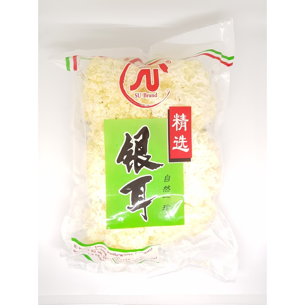 Jamur Putih Salju Kering / Es / Bai Mu Er / Dried White Fungus 30gr (klik 15pcs = UTUH 500gr)